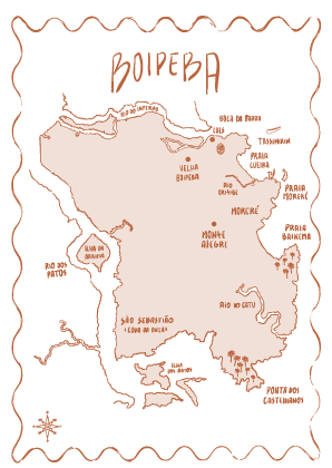 Croqui mapa Pousada Santa Clara Boipeba
